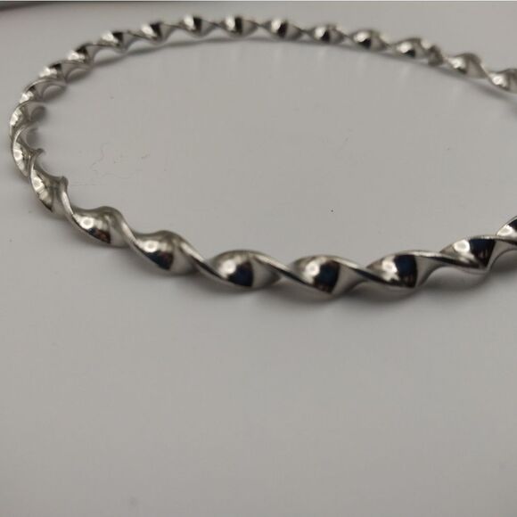 Silver twist bracelet B0728‎ - Picture 1 of 2